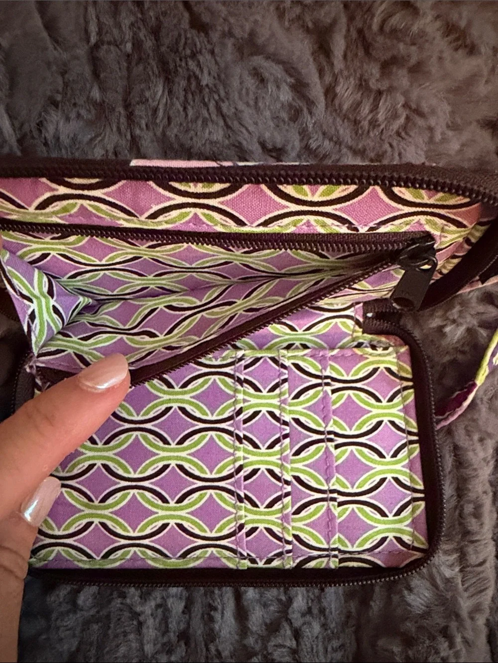 Vera Bradley Pink & Green Floral Wristlet Phone Case